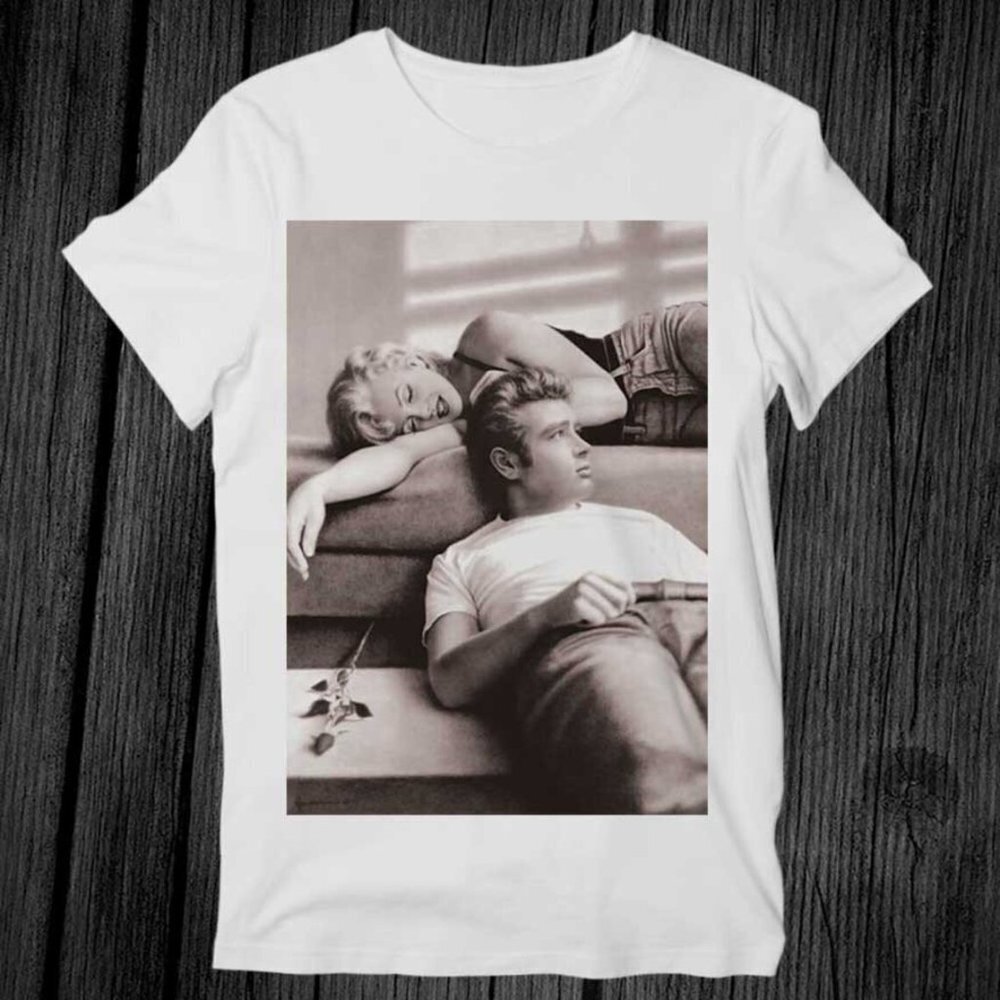 Marilyn Monroe James Dean Love T Shirt Unisex Adult Gift Cool Music